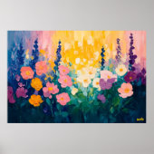 Vibrant Fauvist Floral - Custom Nature themed Poster (Vorne)