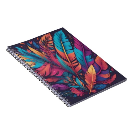 Vibrant Feather Burst Notizblock (Rechte Seite)