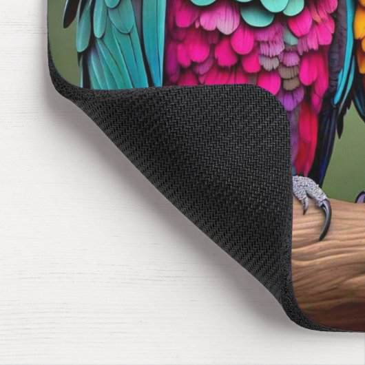 "Vibrant Feathered Friends" Mousepad (Ecke)