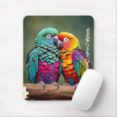 "Vibrant Feathered Friends" Mousepad (Mit Mouse)