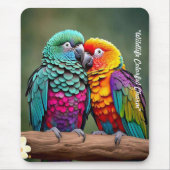 "Vibrant Feathered Friends" Mousepad (Vorne)