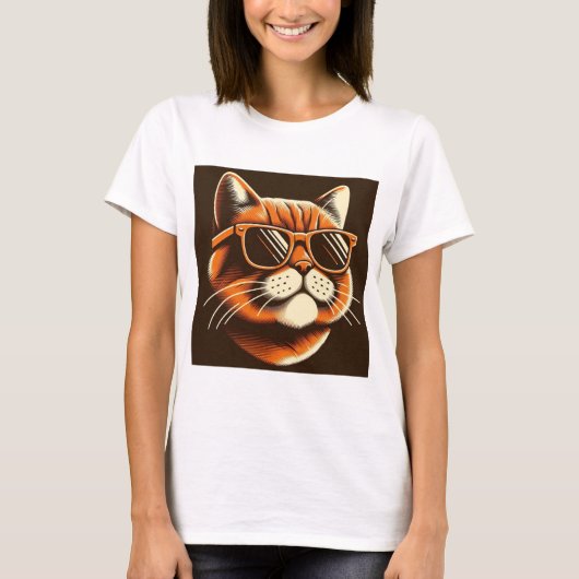 Vibrant Feline Grace T-Shirt (Vorderseite)