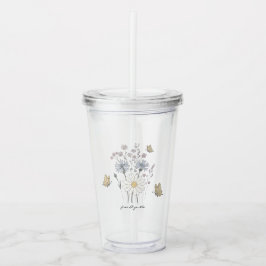 Vibrant field of wildflowers  acryltrinkbecher