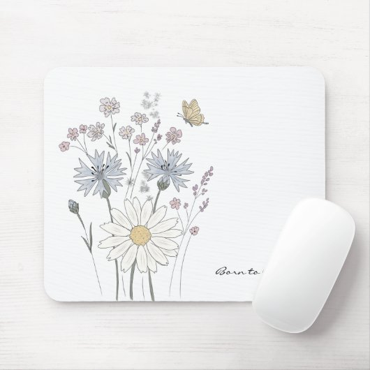 Vibrant field of wildflowers mousepad (Mit Mouse)