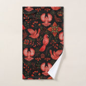  Vibrant floral and leafy pattern designs Badhandtuch Set (Handtuch)