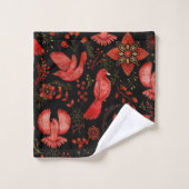  Vibrant floral and leafy pattern designs Badhandtuch Set (Waschlappen)