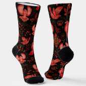  Vibrant floral and leafy pattern designs Socken (Gewinkelt)