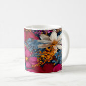 Vibrant Floral Burst Pattern Kaffeetasse (VorderseiteRechts)