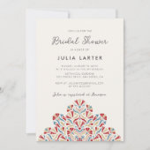 Vibrant Floral Delight Mandala Bridal Shower Einladung (Vorderseite)