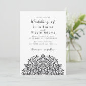 Vibrant Floral Fragrance Delight Mandala Wedding Einladung (Stehend Vorderseite)