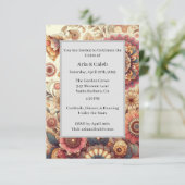 Vibrant floral Intricate Mandala Art Hochzeit Einladung (Stehend Vorderseite)