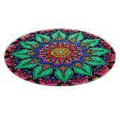 Vibrant Floral Mandala Art Schneidebrett (Ecke)