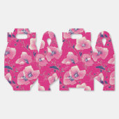 Vibrant Floral Pattern in Pink, White & Royal Blue Geschenkschachtel (Ungeklappt)