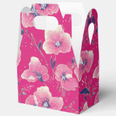 Vibrant Floral Pattern in Pink, White & Royal Blue Geschenkschachtel (Offen)