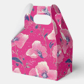 Vibrant Floral Pattern in Pink, White & Royal Blue Geschenkschachtel (Rückseite)