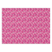 Vibrant Floral Pattern in Pink, White & Royal Blue Tischdecke (Vorderseite (Horizontal))