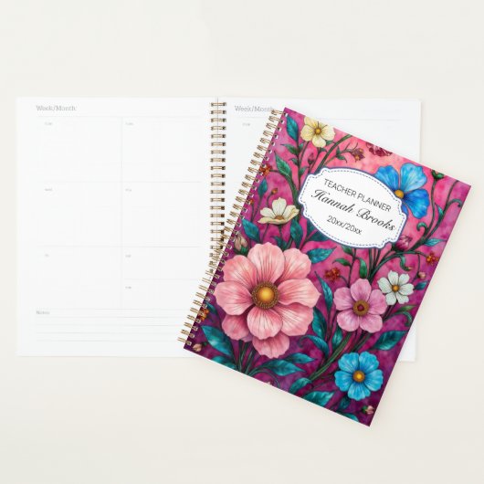 Vibrant Floral Teacher Yearly Planer (Anzeige)