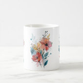 Vibrant Floral Watercolor Design Kaffeetasse (Mittel)