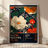 Vibrant Floral Yayoi Kusama Retro Exhibition Poster