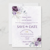 Vibrant florale Save the Date Hochzeitseinladung Einladung (Vorderseite)