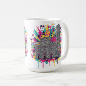 Vibrant Florence Italy Cathedral Graphic Kaffeetasse (VorderseiteRechts)