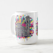 Vibrant Florence Italy Cathedral Graphic Kaffeetasse (Vorderseite Links)