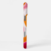 Vibrant Flow | Funky Retro Initial Monogramm iPhone Hülle (Rechte Seite)