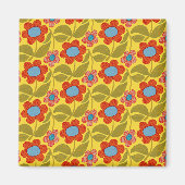 Vibrant Flower Pattern Magnet (Vorne)
