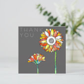 Vibrant flowers dankeskarte (Stehend Vorderseite)