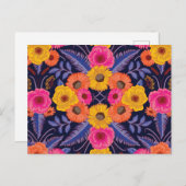 Vibrant Flowers & Ferns Postkarte (Vorne/Hinten)