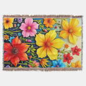 Vibrant Flowers: Garden of Joy Art Decke (Vorderseite)