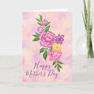 Vibrant Flowers Happy Mother’s Day Card Karte