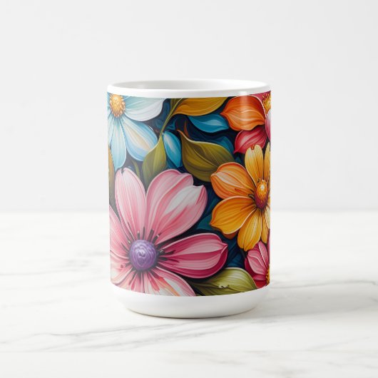Vibrant Flowers Kaffeetasse (Mittel)