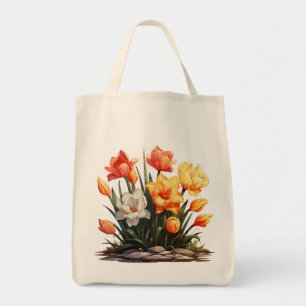 Vibrant Flowers-Tasche Tragetasche