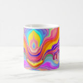 Vibrant Fluid Marble Abstract Kaffeetasse (Mittel)