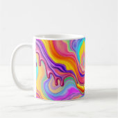 Vibrant Fluid Marble Abstract Kaffeetasse (Links)