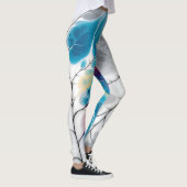 Vibrant Fluid Neural Leaf Vein Abstract Wrap Leggings (Rechts)