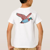 Vibrant Flying Duck Illustration T-Shirt (Rückseite)