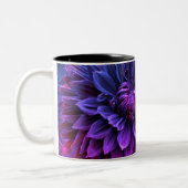 Vibrant Fractal Blossom Art Zweifarbige Tasse (Links)