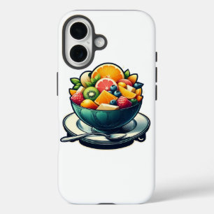 Vibrant Fruit Bowl Illustration iPhone Fall 16 Hülle