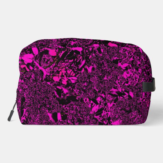 Vibrant Fuchsia Monogram Toiletry Bag  Waschbeutel (Rückseite)