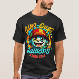 Vibrant Gage Gallops Multi-Color Typografy T-Shirt