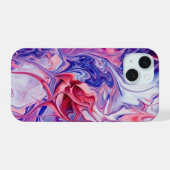 Vibrant Galaxy Acrylic Pour Phone Case iPhone 15 Hülle (Rückseite (Horizontal))