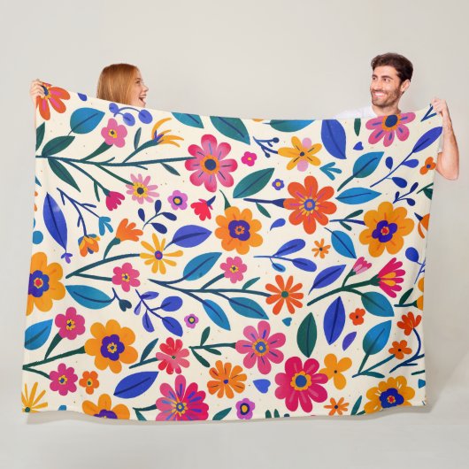 Vibrant Garden Glow 60x80 Fleece Blanket (Beispiel)
