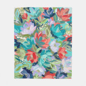 Vibrant Garden Symphony Fleecedecke (Vorderseite)