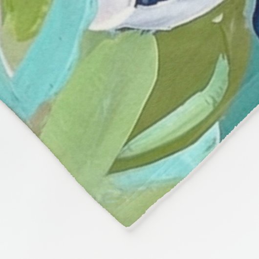 Vibrant Garden Symphony Fleecedecke (Ecke)