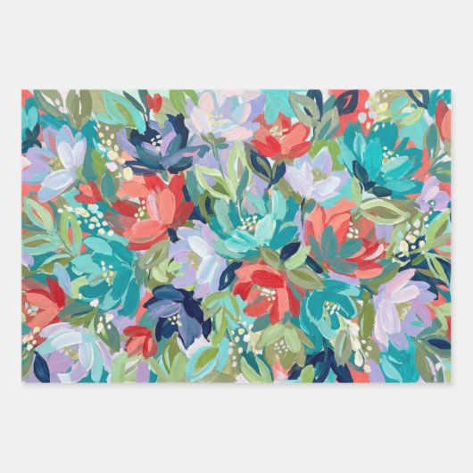 Vibrant Garden Symphony Geschenkpapier Set (Vorderseite 2)