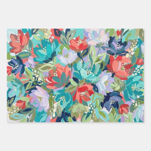 Vibrant Garden Symphony Geschenkpapier Set (Vorderseite)