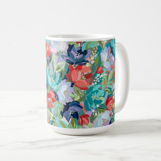 Vibrant Garden Symphony Kaffeetasse (VorderseiteRechts)