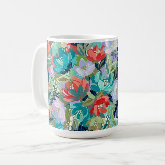 Vibrant Garden Symphony Kaffeetasse (Vorderseite Links)
